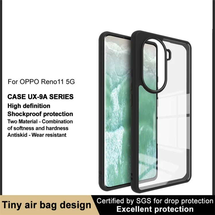 IMAK UX-9A Series для Oppo Reno11 5G (Global) Чехлы для мобильных телефонов TPU + PC Anti-scratch Cover