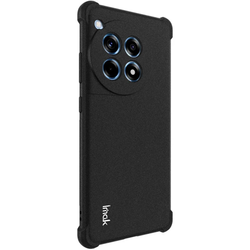 IMAK For OnePlus Ace 3 5G  /  12R 5G Case TPU Matte Anti-fingerprint Phone Back Cover - Black