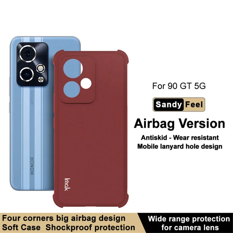 IMAK For Honor 90 GT 5G TPU Case Matte Flexible Drop-proof Phone Back Cover - Red