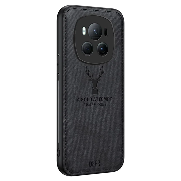 Coque For Honor Magic6 5G motif cerf en PU+PC+TPU - Noir