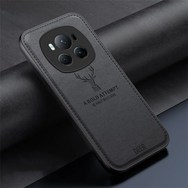 Coque For Honor Magic6 5G motif cerf en PU+PC+TPU - Noir