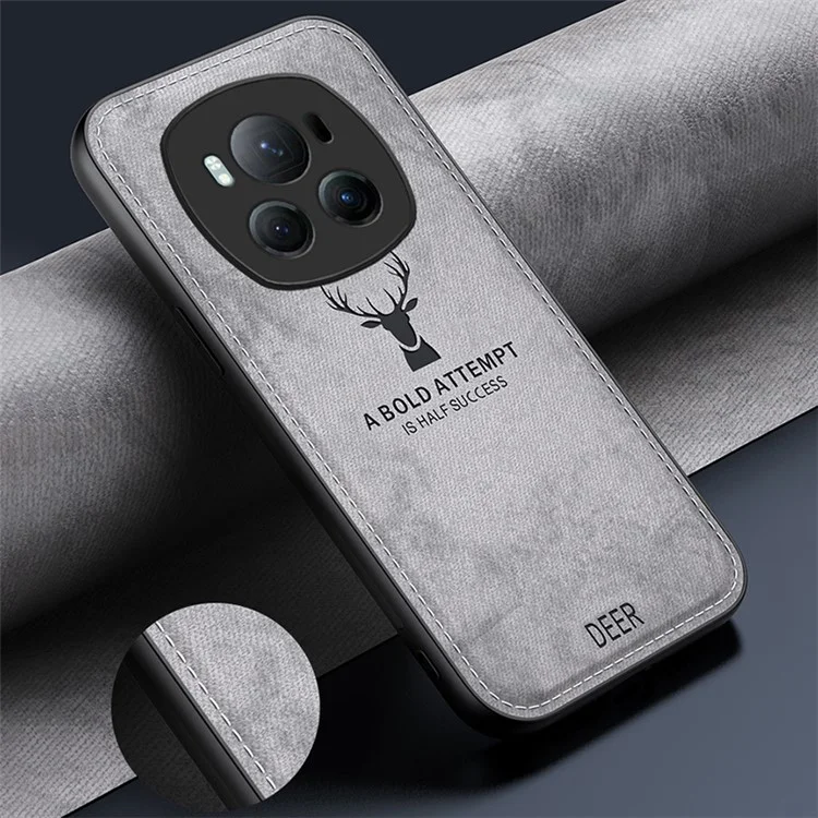 Coque For Honor Magic6 5G motif cerf en PU+PC+TPU - Noir