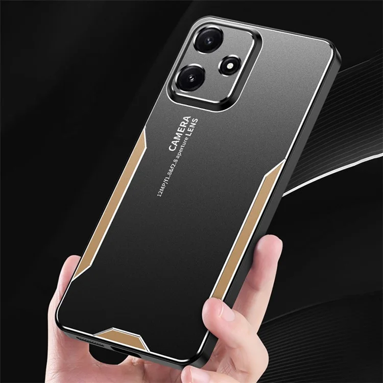 Pour Xiaomi Redmi Note 12R 5G Etui de protection en métal de qualité militaire Coque arrière - Or