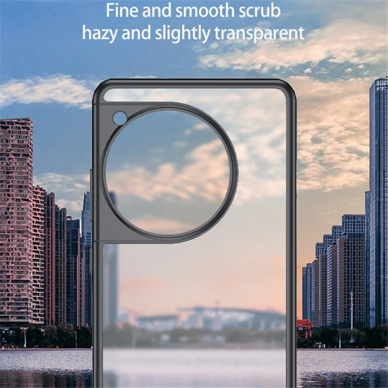 For OnePlus Ace 3 5G /  12R 5G Clear Phone Case PC+TPU Mobile Phone Back Cover -- Black