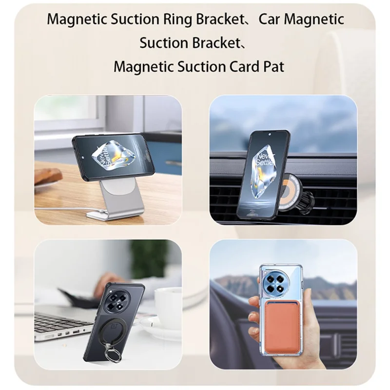 For OnePlus Ace 3 5G /  12R 5G Clear Phone Case PC+TPU Mobile Phone Back Cover -- Black