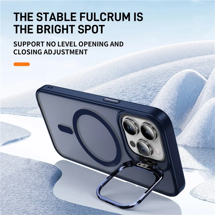 For iPhone 12 Pro Max Magnetic Case Phone Cover Kickstand Compatible with MagSafe - Sapphire