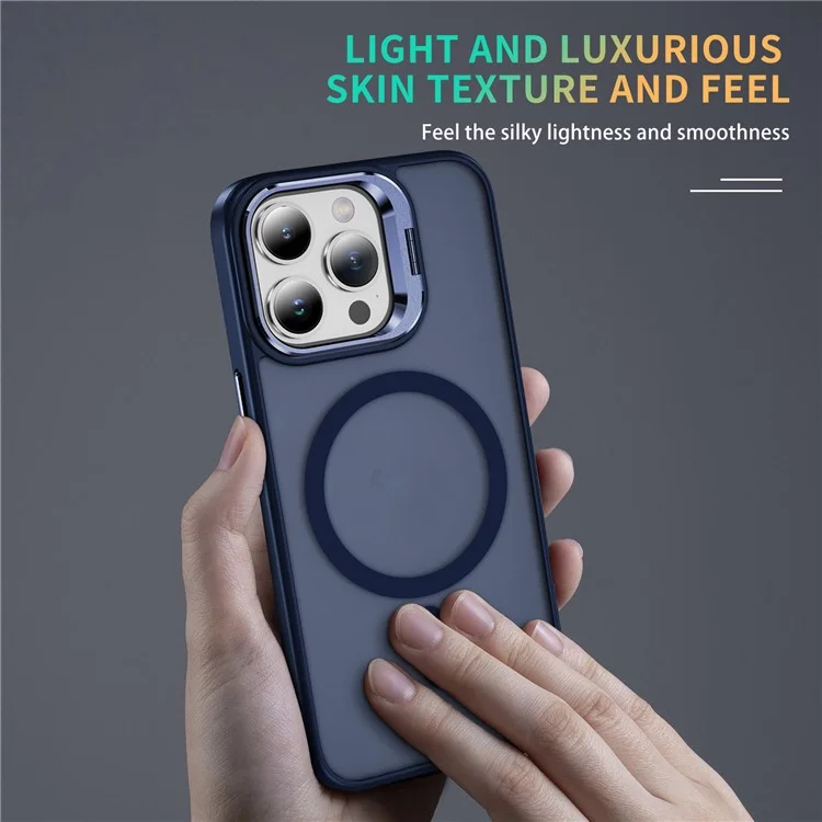 For iPhone 12 Pro Max Magnetic Case Phone Cover Kickstand Compatible with MagSafe - Sapphire