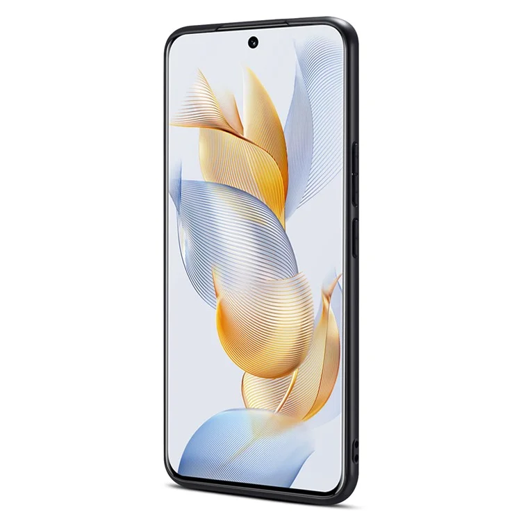 Pour Honor 90 Flower Pattern Leather Case Card Holder Kickstand Shockproof Cover - Printemps / Vert