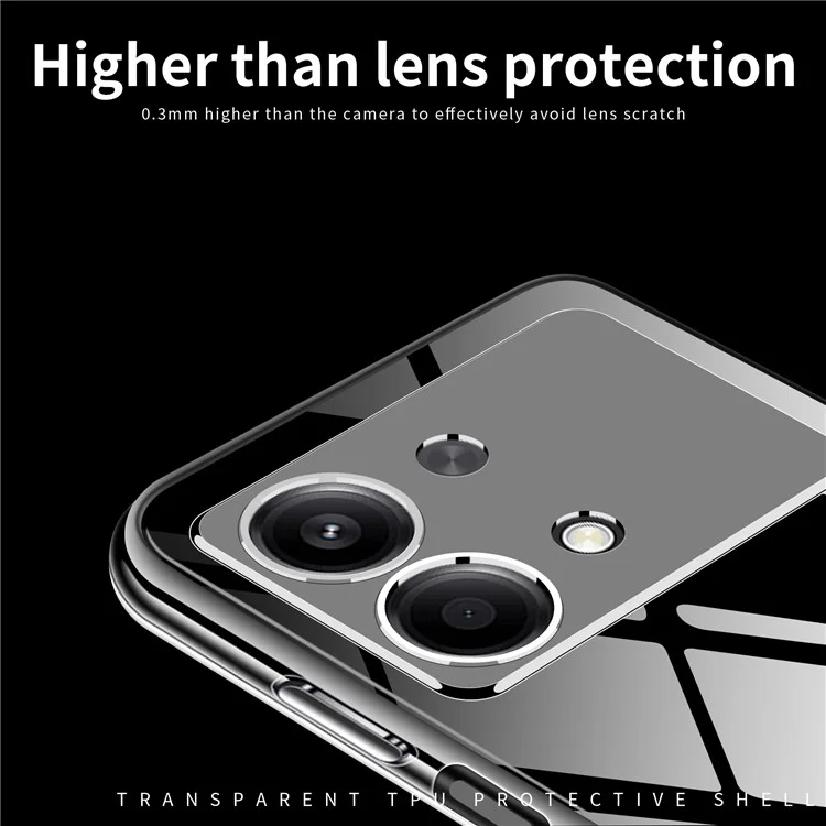 MOFI Für Xiaomi Redmi Note 13R Pro 5G TPU-Hülle, schlanke Passform, transparente Handyhülle