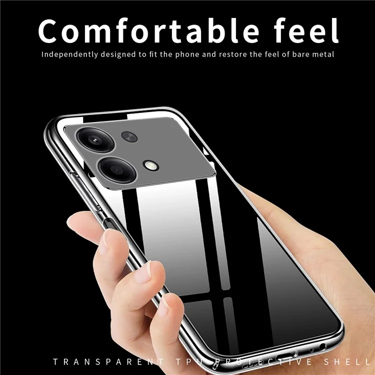 MOFI Für Xiaomi Redmi Note 13R Pro 5G TPU-Hülle, schlanke Passform, transparente Handyhülle