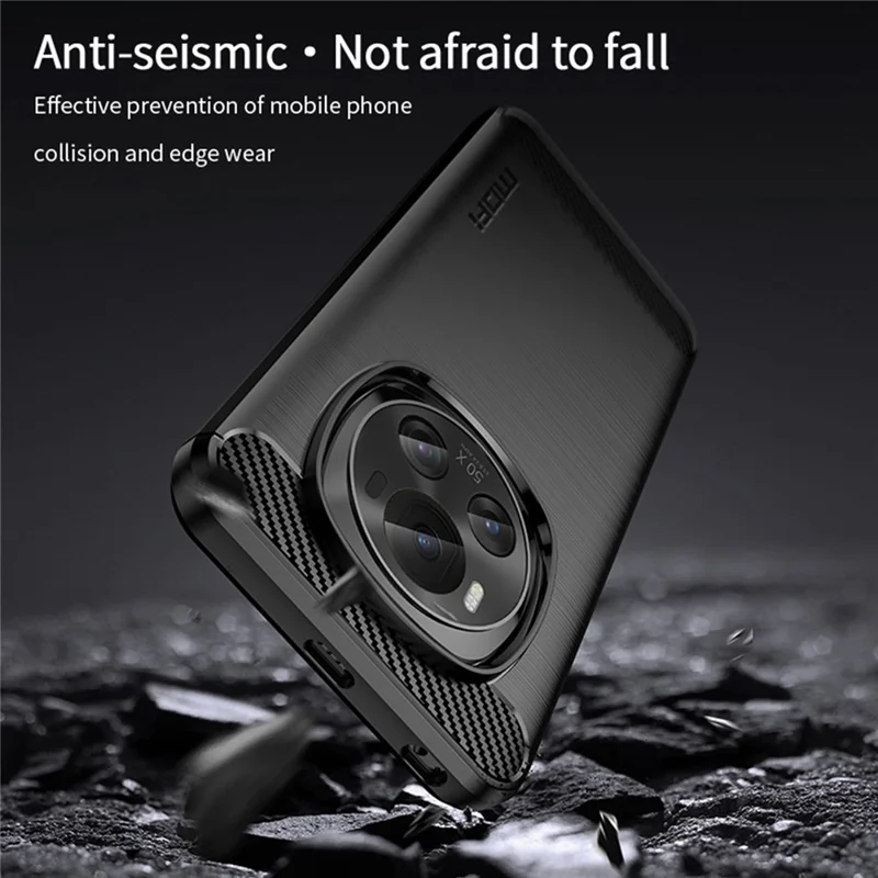 MOFI JK TPU Series-1 For Honor Magic6 5G Case Carbon Fiber Texture TPU Soft Back Cover - Blue