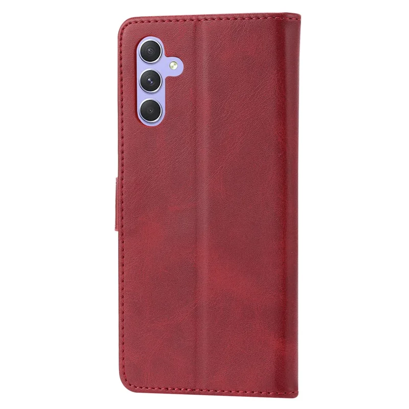 Für Samsung Galaxy A15 4G / A15 5G Wallet Case Happy Cat Pattern Bedruckte Telefonhülle - Rot
