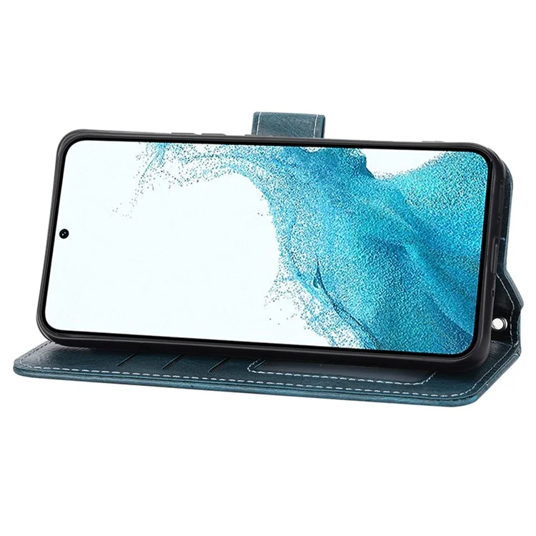 Für Samsung Galaxy A15 4G / A15 5G Hülle Reißverschlusstasche Handy-Schutz mit Umhängeriemen - Blau