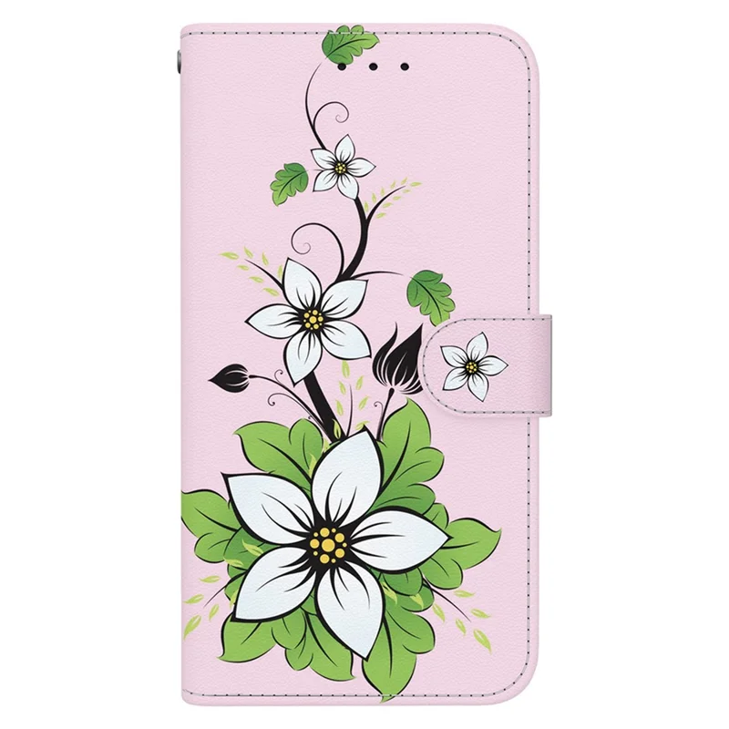 For Xiaomi Redmi 13C 4G / 13C 5G / Poco C65 4G / Poco M6 5G / 13R 5G Phone Case PU Leather Wallet Cover - Lily