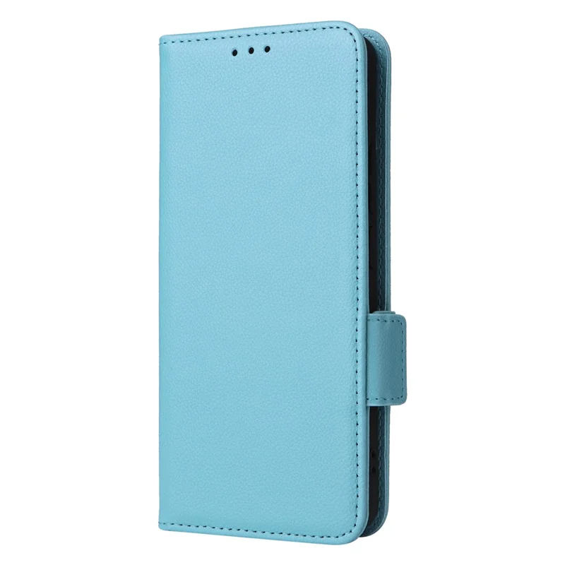 For Xiaomi Redmi Note 13 4G Shockproof Phone Case PU Leather Flip Cover - Baby Blue