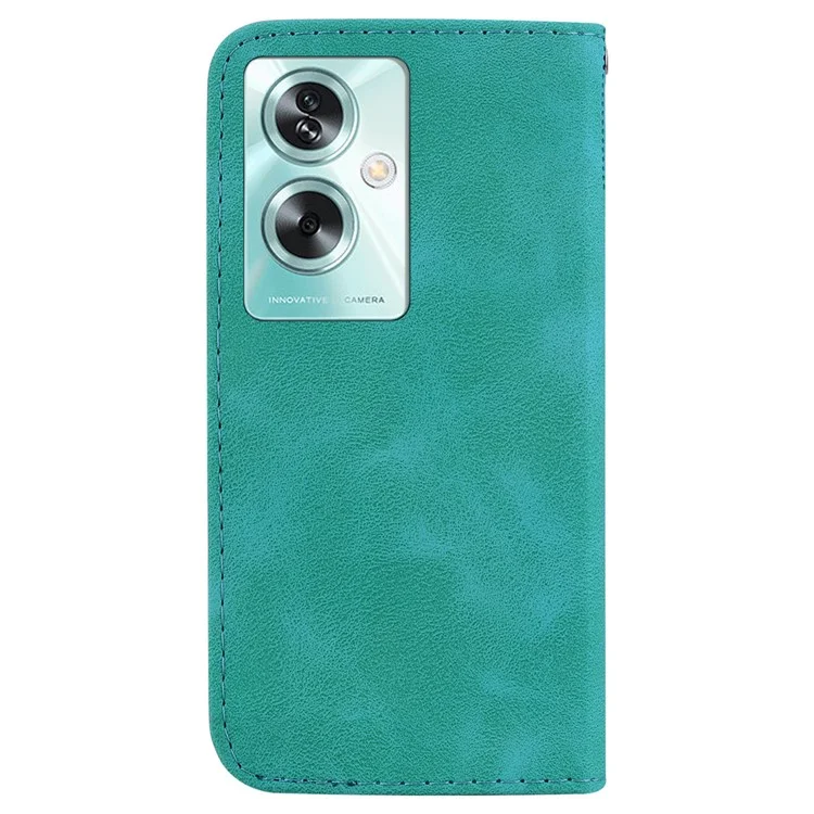 Per Oppo A79 5G / A2 5G Case PU Pelle Portafoglio Stand Impresso Copertura Protezione Telefono - Verde