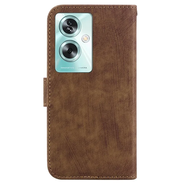 Per Oppo A79 5G / A2 5G Custodia Wallet in Pelle PU Flip Cover per Telefono con Supporto - Marrone