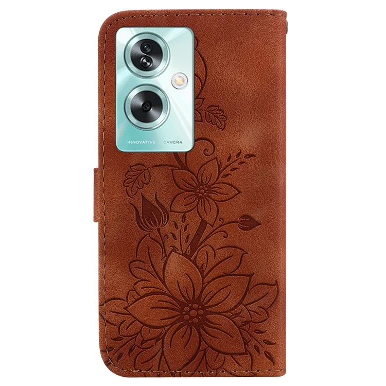 For Oppo A79 5G / A2 5G Case PU Leather Wallet Stand Flip Phone Cover - Brown