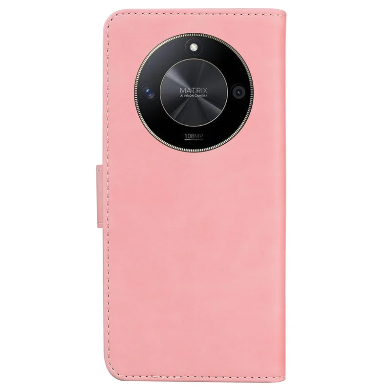 For Honor X9b 5G / Magic6 Lite 5G / X50 5G Case PU Leather+TPU Anti-drop Solid Color Phone Cover - Pink