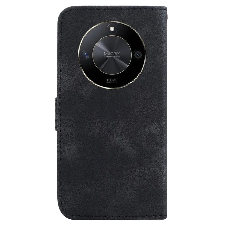 Para Honor X9b 5G / Magic6 Lite 5G / X50 5G Funda 7-Shape Imprint Leather Wallet Stand Phone Cover - Negro