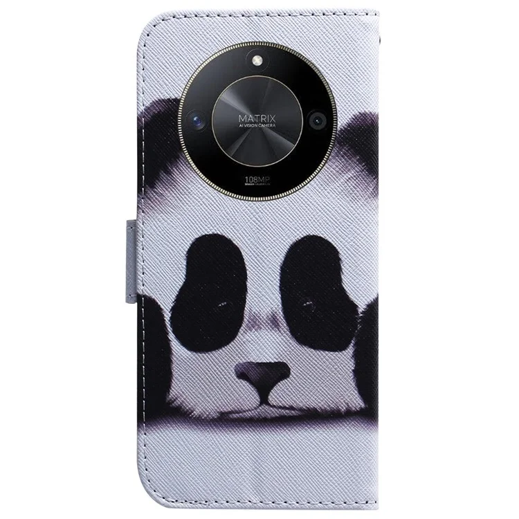 For Honor X9b 5G / Magic6 Lite 5G Case Pattern Print Leather Wallet Cover - Panda