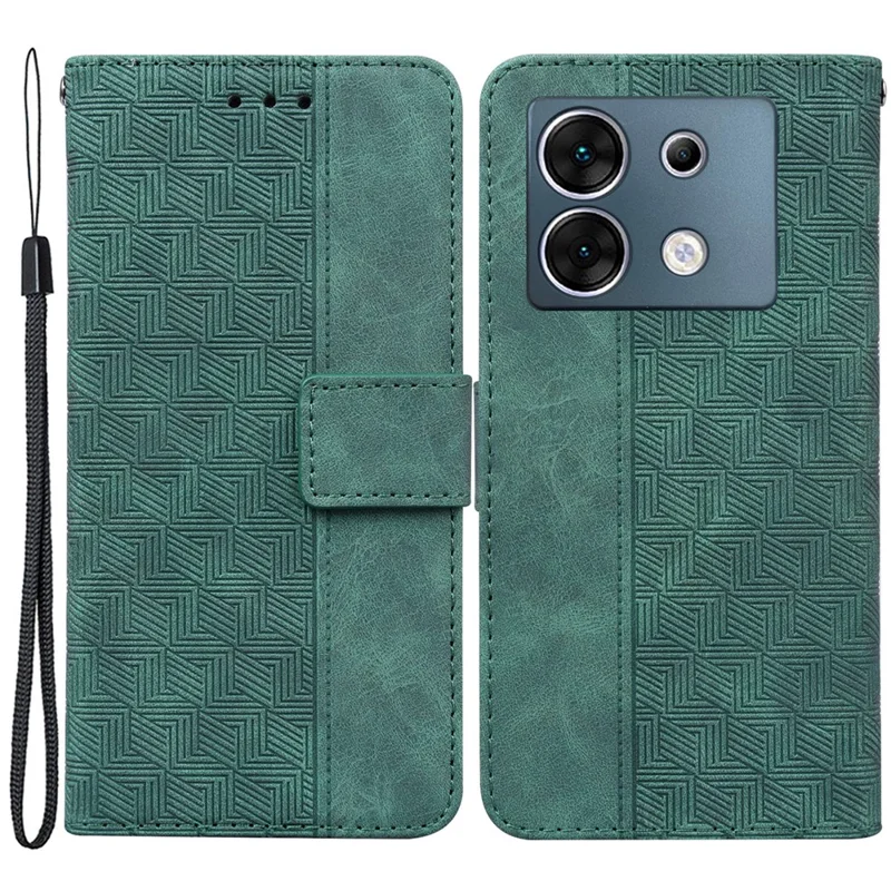 For Infinix Zero 30 5G Wallet Cover Imprinted Anti-Scratch PU Leather Flip Phone Case - Green