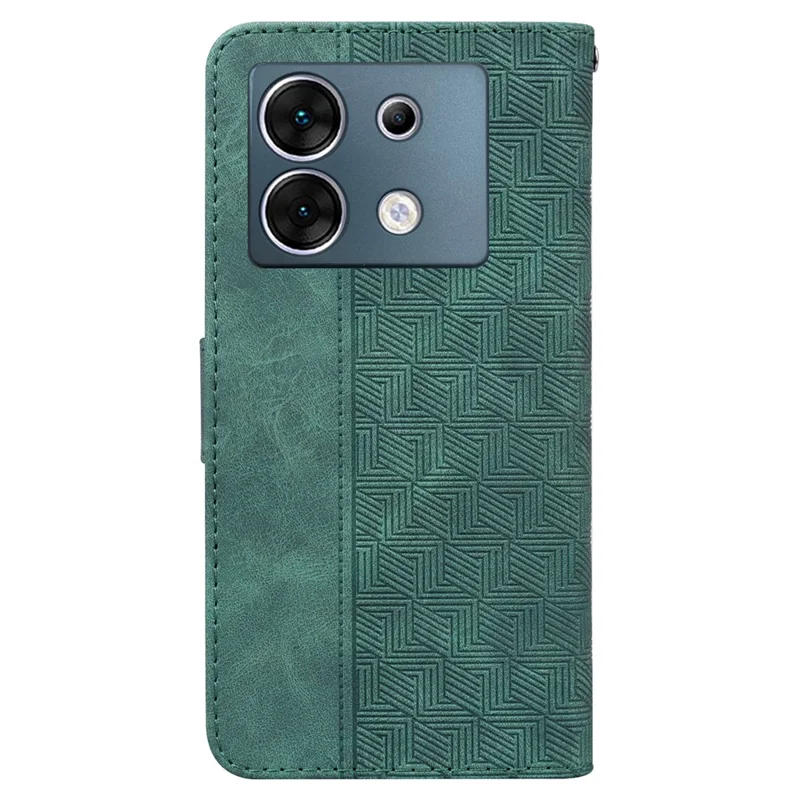 For Infinix Zero 30 5G Wallet Cover Imprinted Anti-Scratch PU Leather Flip Phone Case - Green