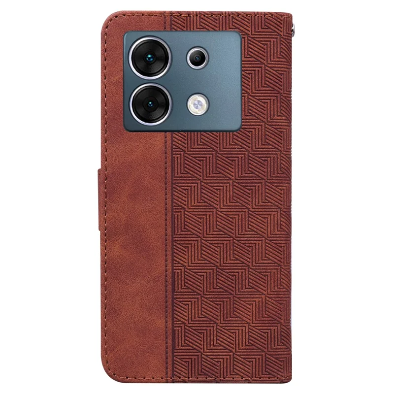 For Infinix Zero 30 5G Wallet Cover Imprinted Anti-Scratch PU Leather Flip Phone Case - Brown