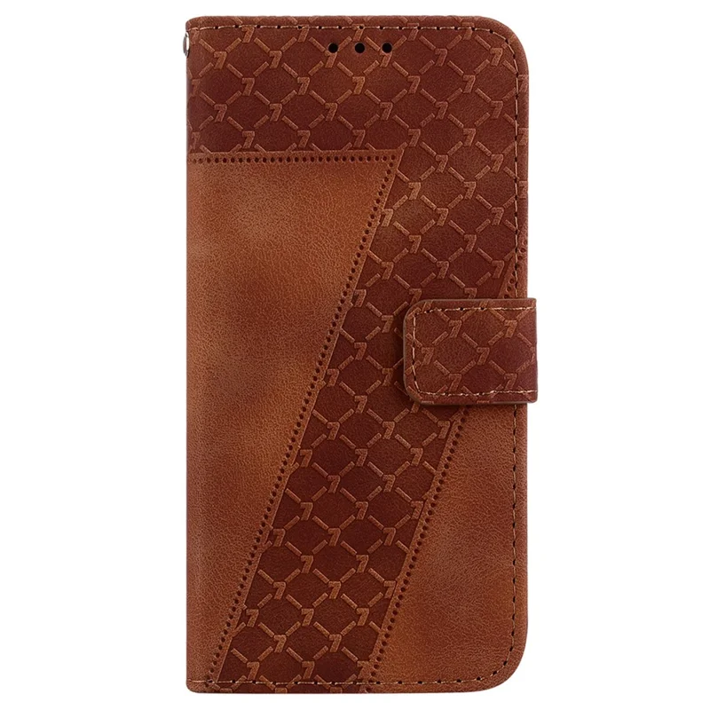 For Infinix Zero 30 5G Case PU Leather 7-Shape Imprinted Cell Phone Stand Cover - Brown