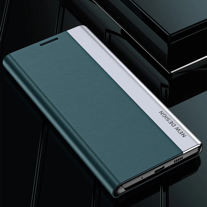 Für Xiaomi Redmi 12 4G / Redmi 12 5G (Global) / Redmi 12R 4G / Redmi Note 12R 5G / Poco M6 Pro 5G Lederhülle mit Ständer - Saphir