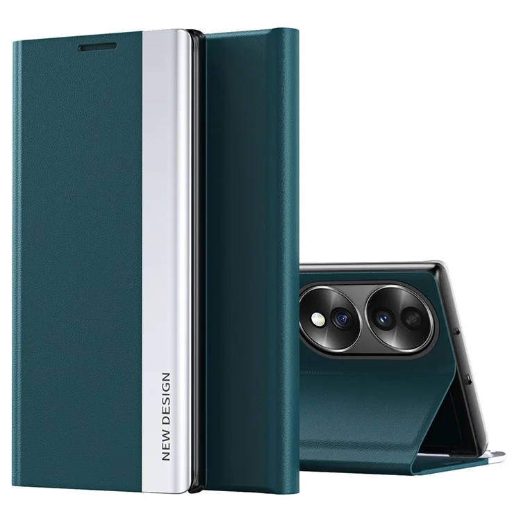For Honor X7b 4G / 90 Smart Case Resistente agli urti Custodia in pelle PU placcata - Verde