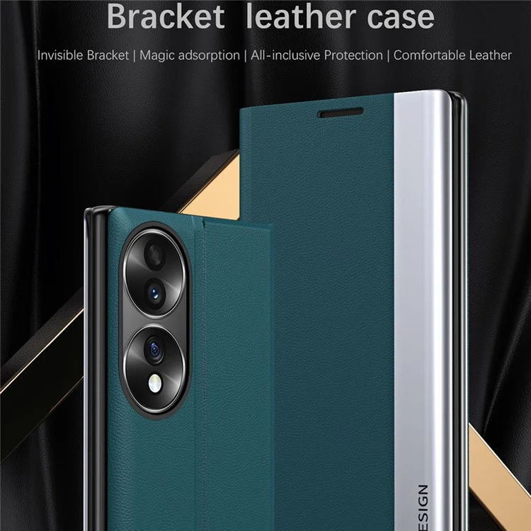 For Honor X7b 4G / 90 Smart Case Resistente agli urti Custodia in pelle PU placcata - Verde