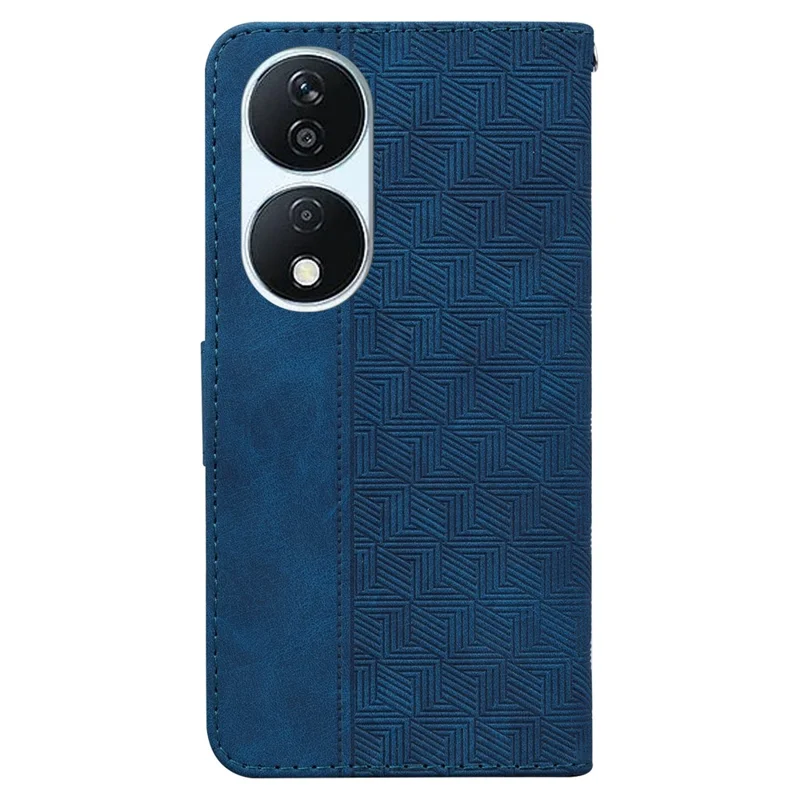 For Honor X7b 4G / 90 Smart / Play 50 Plus 5G Cell Phone Case Drop Resistant Leather Wallet Stand Cover - Blue