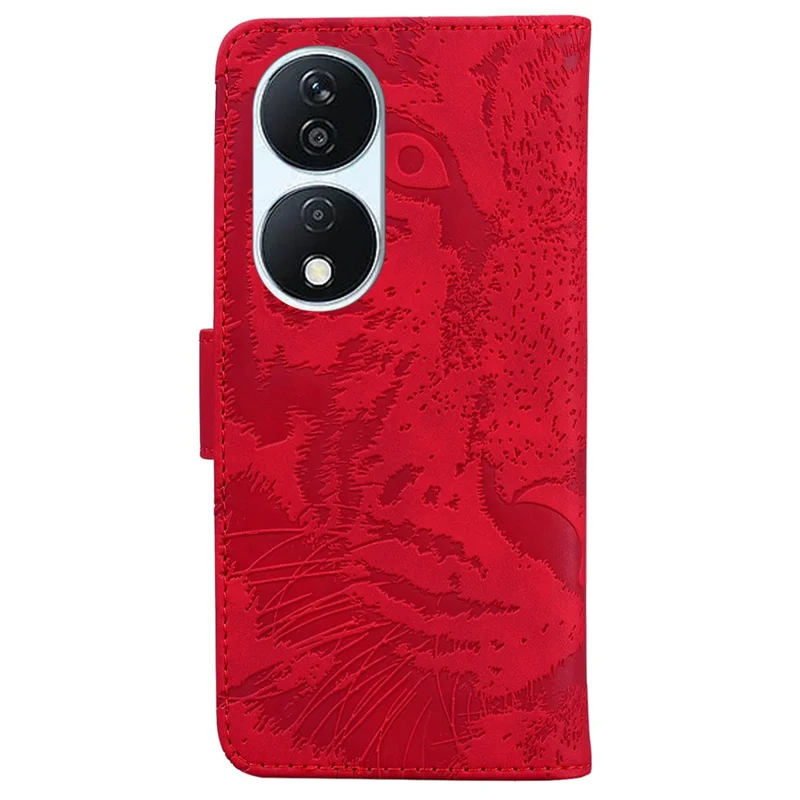For Honor X7b 4G / 90 Smart / Play 50 Plus 5G Phone Case Magnetic Imprinted Stand Phone Cover - Red