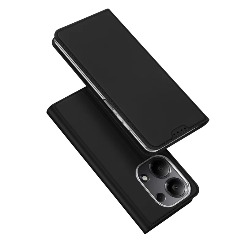 DUX DUCIS Skin Pro Series For Xiaomi Redmi Note 13 Pro 4G / Poco M6 Pro 4G Phone Case Card Slots PU Leather Cover - Black