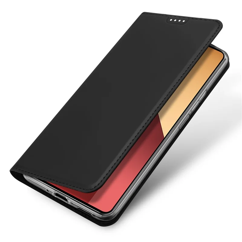 Dux Ducis Skin Pro Series Pour Xiaomi Redmi Note 13 Pro 4G / Poco M6 Pro 4G Téléphone Carte de Cartes à Sous en Cuir PU Couverture en Cuir - Noir