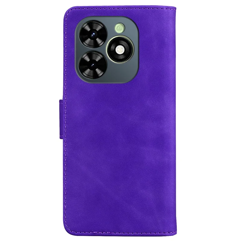 For TECNO Spark Go 2024 4G / Spark 20 / Spark 20C / Pop 8 Phone Cover Solid Color Shockproof Leather Case - Purple