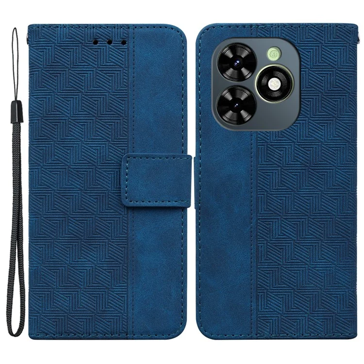 Per Infinix Smart 8 4G / Smart 8 HD 4G / Hot 40i Custodia per cellulare in pelle Portafoglio Custodia antishock - Blu