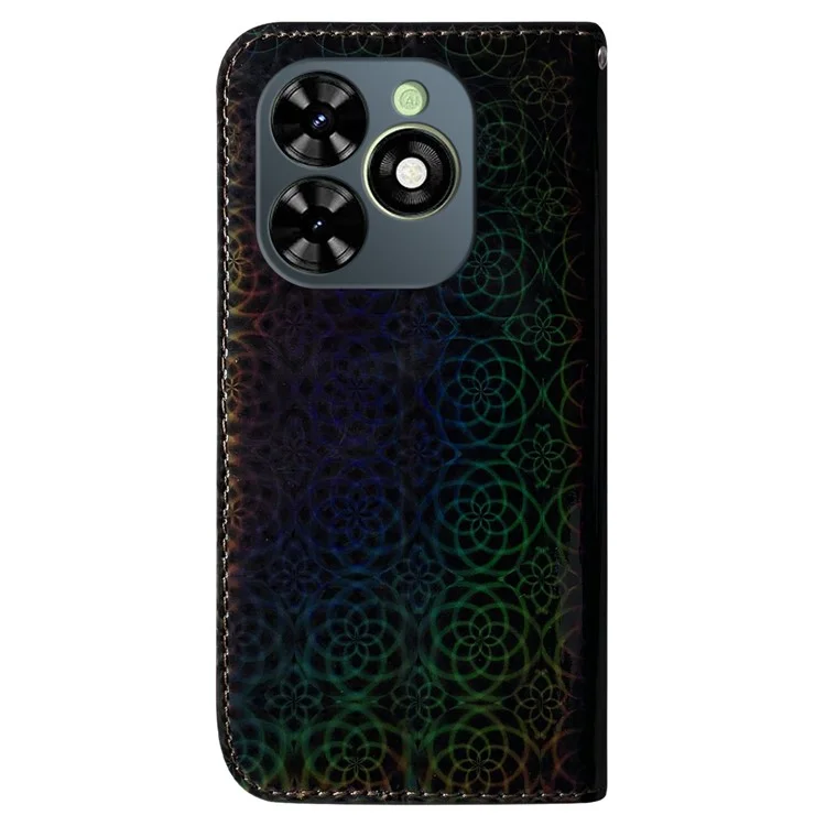 Для Infinix Smart 8 4G / Smart 8 HD 4G / Горячий 40i Чехол с блестящим PU-кожаным противоударным чехлом для телефона - черный