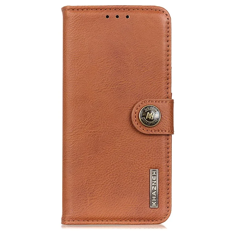 KHAZNEH For Xiaomi Redmi Note 13 Pro 4G / Poco M6 Pro 4G Wallet Case Cowhide Texture Leather Phone Cover - Brown