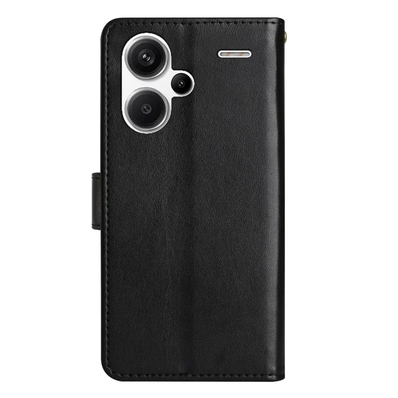 جراب جلد لـ Xiaomi Redmi Note 13 Pro+ 5G مع محفظة بنمط فراشة مطبوع - أسود