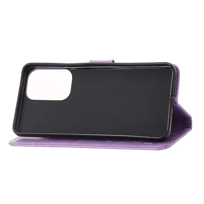 For Motorola Moto G Power (2024) Case Wallet PU Leather Phone Cover Butterfly Pattern - Light Purple