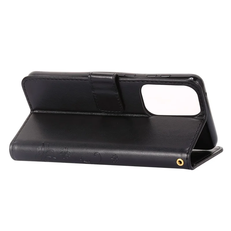 For Motorola Moto G Power (2024) Case Wallet PU Leather Phone Cover Butterfly Pattern - Black