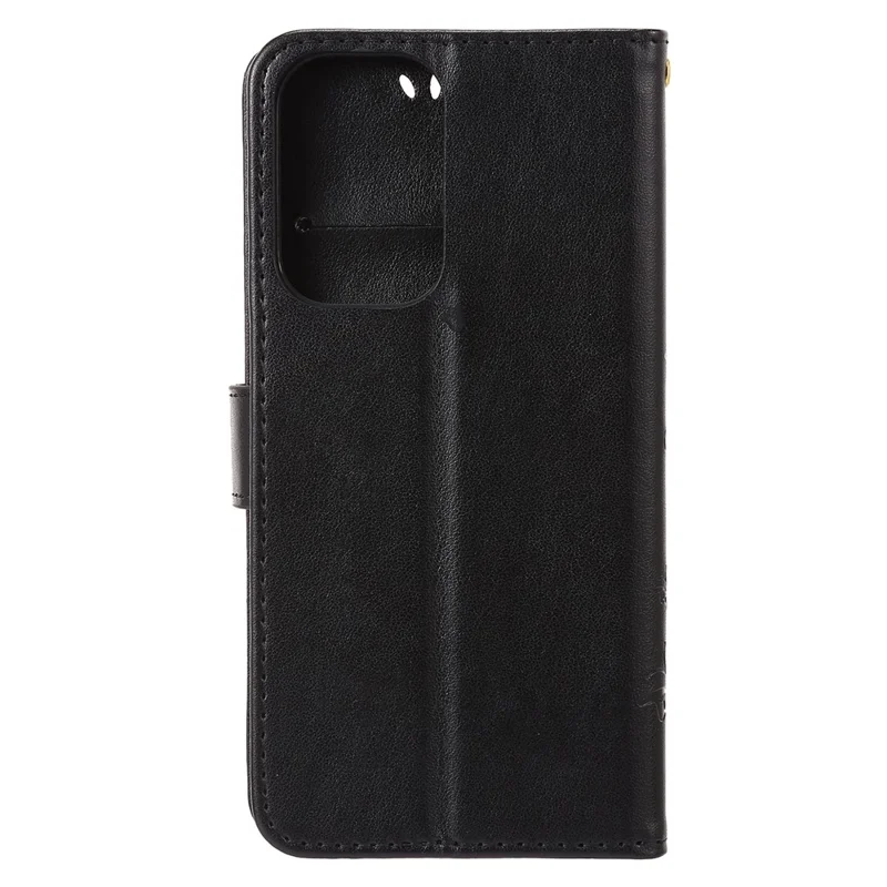 For Motorola Moto G Power (2024) Case Wallet PU Leather Phone Cover Butterfly Pattern - Black