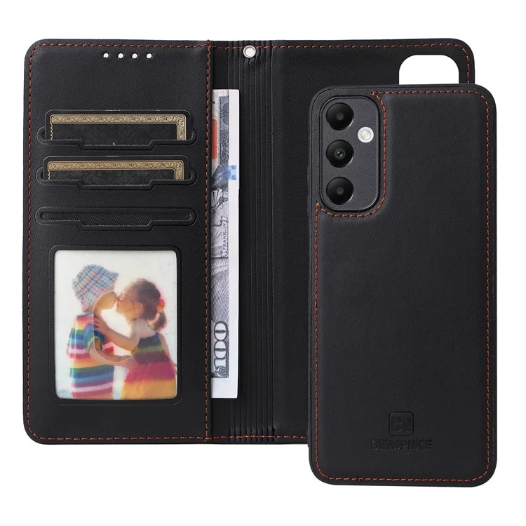 For Samsung Galaxy A05s 4G Magnetic Case BETOPNICE Detachable PU Leather Phone Cover with Strap - Black