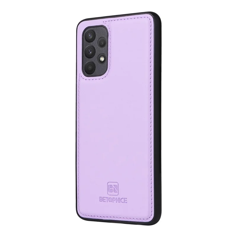 For Samsung Galaxy A32 4G (EU) Magnetic Case BETOPNICE Detachable PU Leather Phone Cover with Strap - Purple