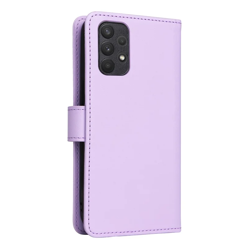 For Samsung Galaxy A32 4G (EU) Magnetic Case BETOPNICE Detachable PU Leather Phone Cover with Strap - Purple