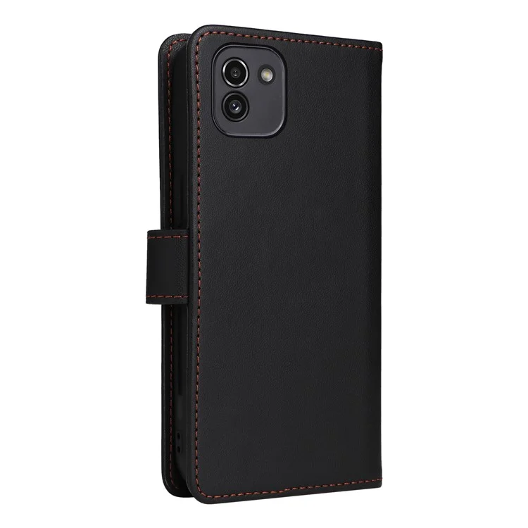 BETOPNICE 005 Per Samsung Galaxy A03 (164,2 x 75,9 x 9,1 mm) Custodia in pelle per telefono Portafoglio rimovibile - Nero