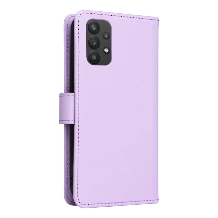 Betopnice 005 Per Samsung Galaxy A32 5G / M32 Coperchetto Del Polachetto Del Pelle Pelle Magnetico Case Magnetico - Viola