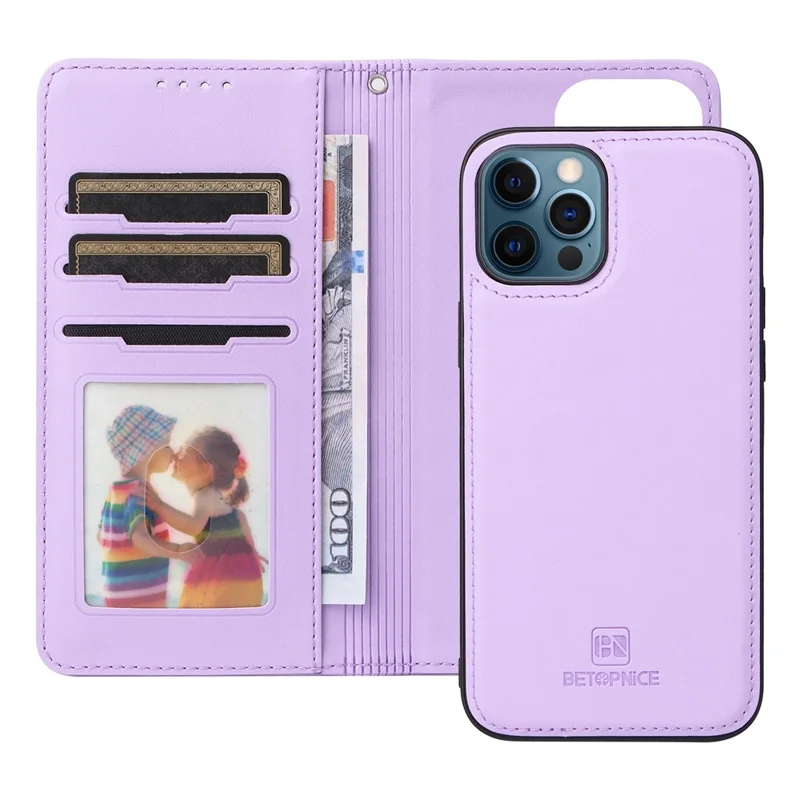 BETOPNICE 005 Per iPhone 12 Pro Max 6.7 pollici Cover Protettiva Magnetica Staccabile - Viola